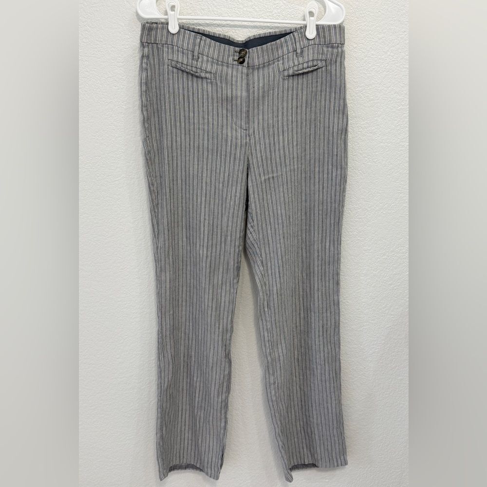 J. Jill Linen Stretch Straight Leg Pants